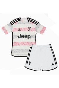 Juventus Babytruitje Uit tenue Kind 2023-24 Korte Mouw (+ Korte broeken)